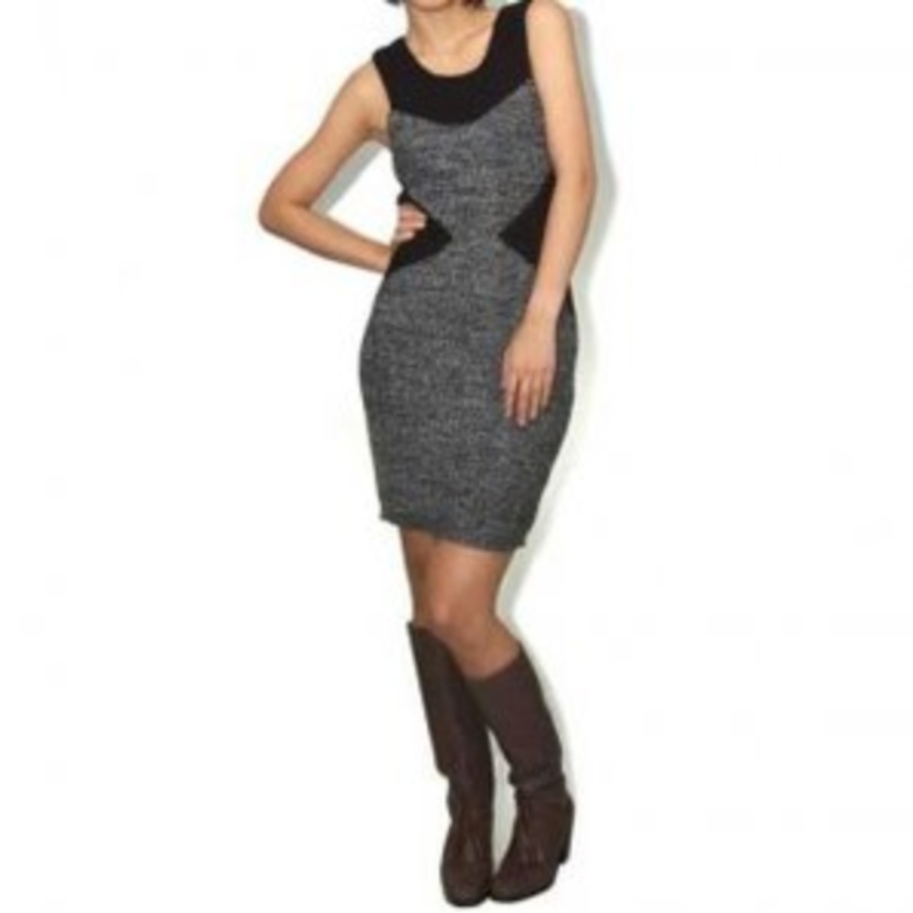 Shipley & Halmos black & grey knit dress